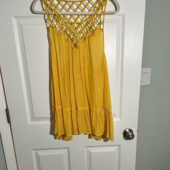 Entro Mustard Yellow tank tunic with netting in front &back - Picture 2 of 14